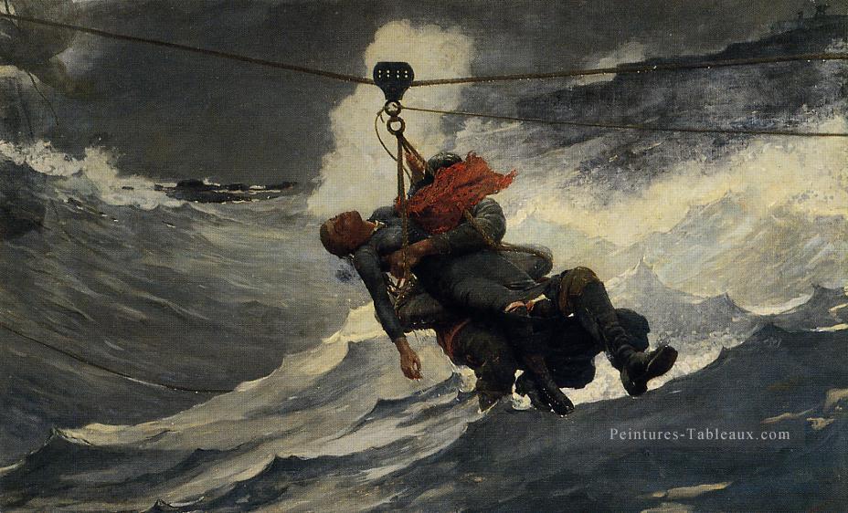 La ligne de vie réalisme marine peintre Winslow Homer Peintures à l'huile